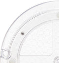 Clear Rotating Lazy Susan Turntable Organizer for Condiments, 9-Inch, 2-Pack