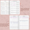 Food and Fitness Journal Hardcover Wellness Planner Workout Journal for Women Men to Track Meal and Exercise Count Calories Weight Loss Diet Training Weight Loss Tracker Undated Home and Gym