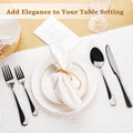 24-Piece Black Silverware Set with Steak Knives Flatware Set for 4 Food-Grade Stainless Steel Cutlery Set Mirror Polished Utensils Set Include Spoons and Forks for Home Kitchen Restaurant