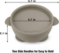 3 Pack Baby Suction Bowls with Lids â€“ Stay Put Silicone Toddler Bowls for Self-Feeding & Travel, 100% Food Grade Bpa-Free, Leakproof Feeding Set (Muted Earth Tones)