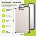 Titanium Cutting Board for Kitchen, Cutting Board Double Sided Food Grade, Pure Titanium/Pp, Easy to Clean Large Size 15”×10.3”