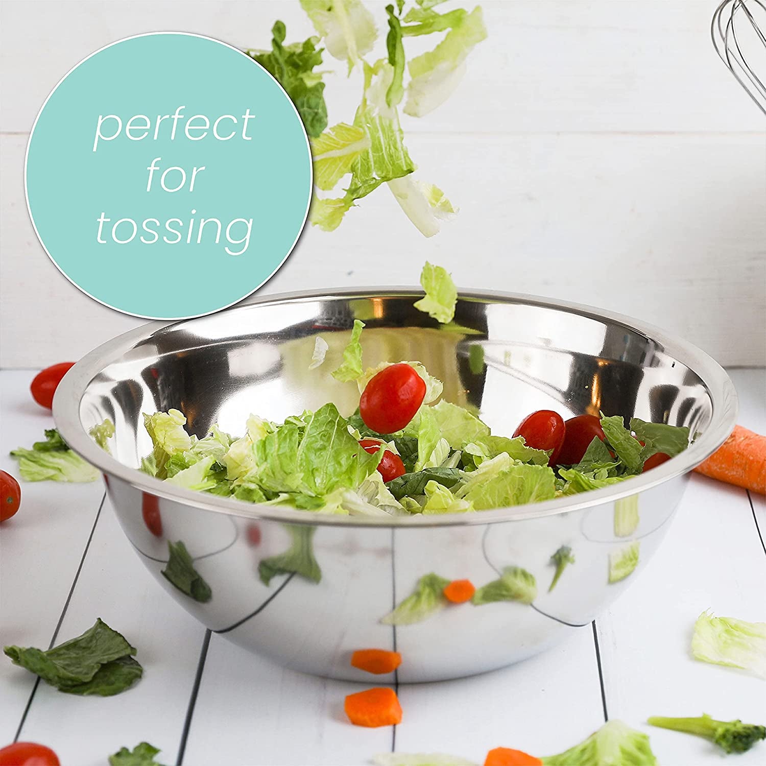 Meal Prep Stainless Steel Mixing Bowl (5-Piece Set) Home, Refrigerator, and Kitchen Food Storage Organizers | Ecofriendly, Heavy Duty, No Lids