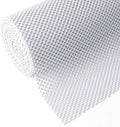 Shelf Cupboard Liner, Cabinet Drawer Liners Non Adhesive 12 Inches X 20 Feet for Kitchen Cabinets, Strong Grip Durable Non Slip for Storage Desks Kitchenware Tableware, Easy to Install, White