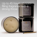 Mahogany Teakwood Intense 3-Wick Candle - Scented Candle for At-Home Use - Long-Lasting, Room-Filling Fragrance - High Fragrance Oil Concentration - Soy Wax Blend