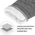 Oven Mitts and Pot Holders 6Pcs Set, Kitchen Oven Glove High Heat Resistant 500 Degree Extra Long Oven Mitts and Potholder with Non-Slip Silicone Surface for Cooking (Grey)