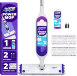 Powermop Multi-Surface Mop Kit for Floor Cleaning, Fresh Scent, Mopping Kit Includes Powermop, 2 Mopping Pad Refills, 1 Floor Cleaning Solution with Fresh Scent and 2 Batteries