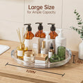 12 Inch Lazy Susan Turntable, 360Â° Rotating Organizer Storage for Cabinet & Table Top, Pantry, Fridge, Bathroom, 4 Pack Clear Spice Rack, Kitchen Storage Tray for Medicine & Countertop
