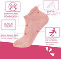 Grip Pilates Socks Non Slip Athletic Yoga Socks with Grips for Women Grippy Socks for Hospital Workout Barre