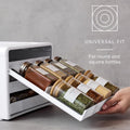 SpicestackÂ® Adjustable Spice Rack Organizer, Pull-Down 24-Bottle Seasonings and Spices Holder for Kitchen Cabinet and Pantry Organization with 104 Included Labels | Adjustable