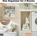 under Sink Organizer, Pull Out Cabinet Organizer 2 Tier Slide Out Sink Shelf Cabinet Storage Shelves, under Sink Storage for Kitchen Bathroom Cabinet, White, 1 Pack