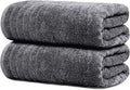 Pack of 2 Extra Large Bath Sheets 35 X 70 Inches, 100% Cotton, Larger & Lighter Weight, Quicker to Dry, Super Soft & Absorbent, Oversized Bath Towels, Dark Grey