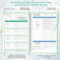 Wellness Planner & Fitness Log - Daily Diet & Health Journal with Weight Loss, Wellness Journal Notebook for Tracking Fitness, Sleep, Nutrition, Meal, Habits, A5(5.8 X 8.6 Inch) (Green)