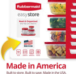 Rubbermaid Easystore Large Containers, 18-Piece Set, Food Storage Containers with Lids