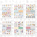 Workout & Fitness Stickers Mega Pack - Set of 24 Sheets 1800+ Health and Wellness Stickers | Tracking Stickers for Sports Planners, Journals & Calendars - Perfect for Weight Loss, Exercise Goals