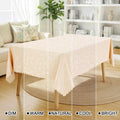 Rectangle Table Cloth, Waterproof Heavy Duty Vinyl Tablecloths, Wipeable Washable Table Cover for Kitchen and Dining Room (Beige, 60" X 84")