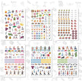 Workout & Fitness Stickers Mega Pack - Set of 24 Sheets 1800+ Health and Wellness Stickers | Tracking Stickers for Sports Planners, Journals & Calendars - Perfect for Weight Loss, Exercise Goals