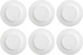 6-Piece White Dinner Plate Set, Microwave and Dishwasher Safe for Everyday Use, 10.5 Inches