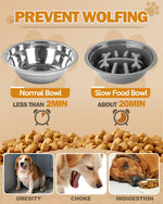 Elevated Dog Bowls for Small Medium Large Size Dogs, Non-Slip Dog Feeder with 2 Food Water Bowls, 2-5 Heights Adjustable Raised Bowls Stand