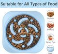 Slow Feeder Dog Bowls 2PCS, Anti-Choking Puzzle Dog Food Bowls, Anti-Slip Interactive Feeding Slow down Eating, Bloat Stop Maze Dishes for Medium Breeds