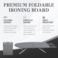Tabletop Ironing Board,Portable Iron Board with Iron Rest, Foldable Small Ironing Board with Heat Resistant Cover and 100% Cotton Pad, 31.5"X11.8"X7", Grey