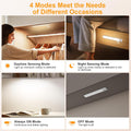 10.2Inch under Cabinet Lighting Rechargeable 2 Pack- 3 Color Temps&5 Level Brightness, Super Bright, 4 Modes, Motion Sensor, Long Lasting - Easy Installation Magnetic under Closet Lights