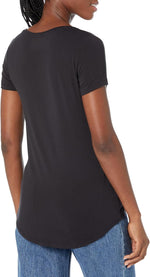 Women'S Relaxed-Fit Short-Sleeve V-Neck Tunic Activewear Shirt (Available in plus Size)