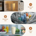 Plastic Cups Alternatives Unbreakable Drinking Glasses Wheat Straw Cup Sets for Kitchen Camping Party RV Stackable Water Tumblers Dishwasher Freezer & Microwave Safe 6 PCS (12OZ, Multi)