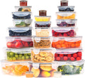 50 Pcs Large Food Storage Containers with Lids Airtight-85 OZ to Small Containers-Total 526OZ Stackable Kitchen Set -BPA Free Leak Proof Containers- Freezer Microwave Safe