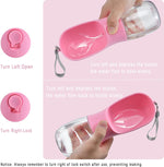Dog Water Bottle with Food Container, Travel Puppy Water Bowl, Portable Pet Dispenser, Girl Dog Mom Gifts Accessories Stuff Essentials Necessities for Yorkie Chihuahua Cat Walking and Hiking