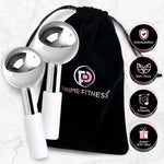 Ice Globes for Facials | Unbreakable Steel Cooling Roller | Cryo Sticks for Face | Massager for Face Neck & Eyes | Skin Care for Dark Circles, Puffiness, Wrinkles, Collagen Production (White)
