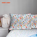 Bee Happy Cotton Calico Fabric (1 Yard) - Printed Sewing Lightweight Precut Fabric for Sewing Clothes, Homeware, & Other Accessories