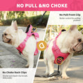 Reflective Dog Harness No Pull Dog Vest Harness with Handle,No Choke Adjustable Soft Padded Pet Vest for Small Dogs,Pink Dog Galters