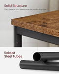 BARNET Collection - Side Table, Small End Table for Living Room, Modern Tall Nightstand, Bedroom, Office, Bathroom, Steel Frame, Rustic Brown and Ink Black ULET273B01