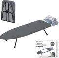 Metal Mesh Panel Tabletop Ironing Board | Foldable Iron Board | Heavy Duty Small Iron Board with Heat Resistant Cover and 100% Cotton 8Mm Thicken Pad | 31.5"X11.8"X6.2"