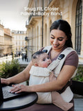 Baby Carrier, One-Click Release Clasp for Easy to Wear, Cozy Wraps Carrier Newborn to Toddler with Head Support(7-44Lbs), Ergonomic & Lightweight for Infant to Toddler, Cream