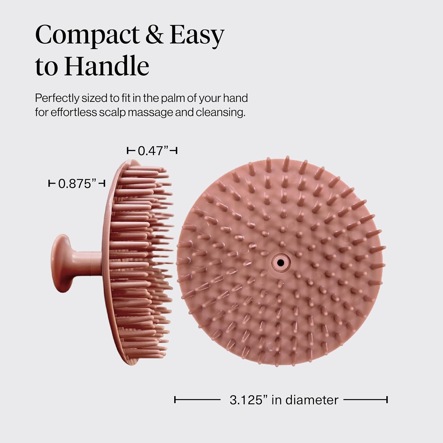 Scalp Massager for Hair Care - Scalp Scrubber, Shampoo Brush & Exfoliator for Scalps- Hair Scrubber for Relaxing Bath - Terracotta