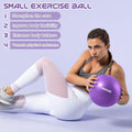 Pilates Ball, 9 Inch Small Exercise Mini Soft Workout Yoga Ball with Exercise Guide, for Home Gym Yoga, Pilates, Core Training, Workout, Balance, Stability