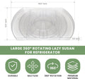 NOSTA Home Rotating Lazy Susan for Refrigerator - Square Lazy Susan - Refrigerator Lazy Susan Organizer - Rotating Fridge Organizer - Large (16.5X11)