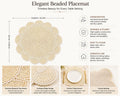 Round Ivory Placemats 13 Inches- Set of 1 | Heat Resistant Mats for Kitchen and Dining Table Décor- Non Slip Placemat for Special Occasions and Everyday Use | Ideal for Gatherings