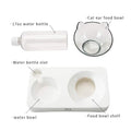 Tilted Raised Cat Food Bowl and Gravity Water Bottle, Elevated Cat Dish with Non-Slip Feeding Mat for Cats Kitten