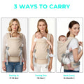 Baby Carrier Newborn to Toddler - Soft Structured Carrier with Hip Healthy Design, 3 Carry Positions Options, Ergonomic Backpack Design with Lumbar Support (7-35Lbs) Ivory