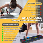Solid Push up Board 15 in 1 Home Workout Equipment Multi-Functional Pushup Stands System Fitness Floor Chest Muscle Exercise Professional Equipment Burn Fat