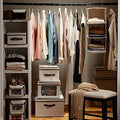 Homewares 3 Shelf Sweater Organizer, 10"W X 15" D X 24" H-Canvas/Natural