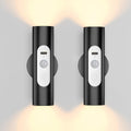 Motion Sensor Wall Lights Indoor, 2-Pack Rechargeable Wireless Wall Sconces with Remote Control, Magnetic Stick on LED Wall Lamp for Bedroom, Hallway, Stair, 3 Color Modes & Dimmable