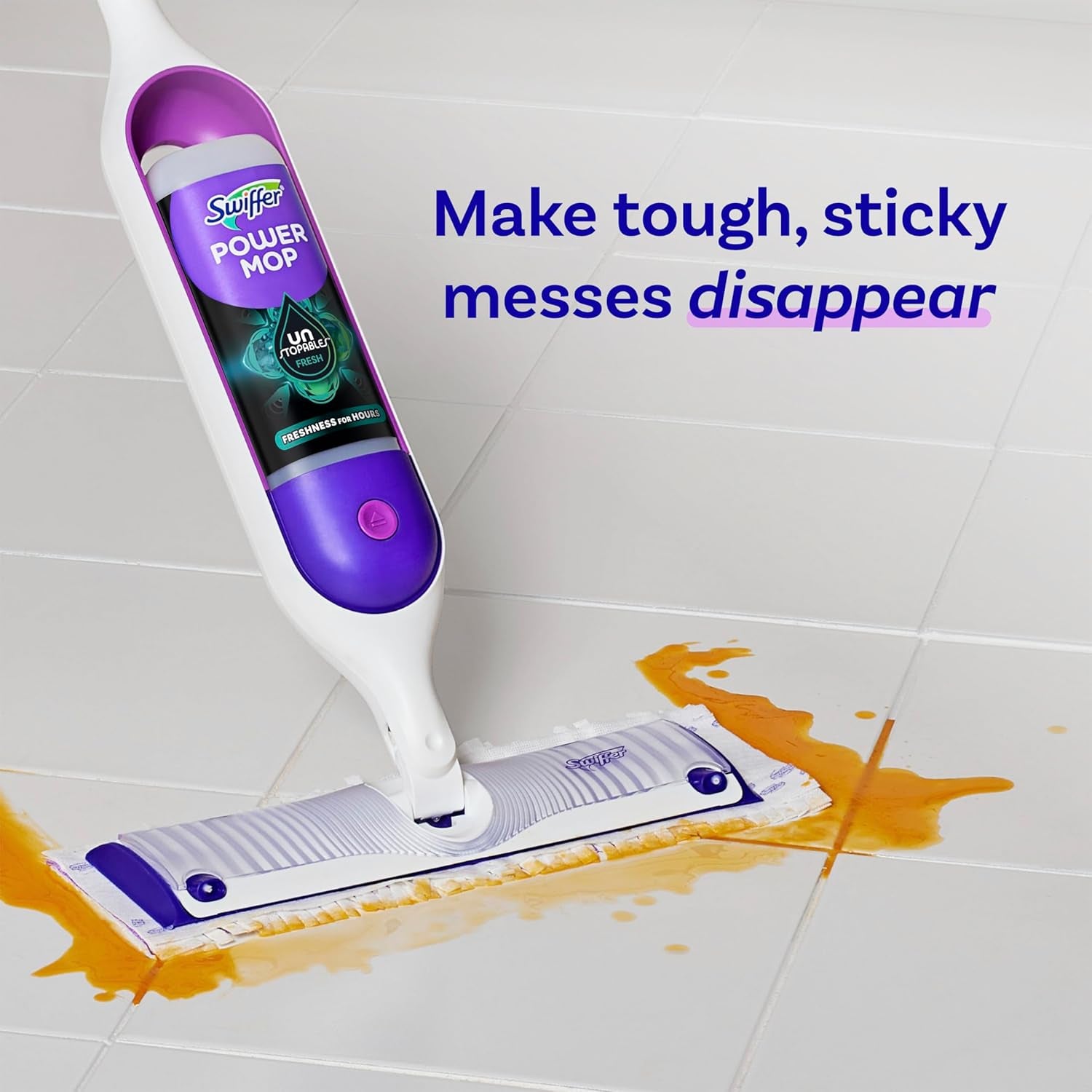 Powermop Floor Cleaning Solution with Unstopables Fresh Scent, Powermop Refills, Floor Cleaner for Mopping, 25.3 Fl Oz, 2 Pack