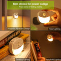 Rechargeable Battery Night Light, Mini with Motion Sensor, Warm White LED Stick-On Closet Light with Dusk to Dawn Sensor, Adjustable Brightness for Wall, Stairs, Hallway, Cabinet (2 Pack)