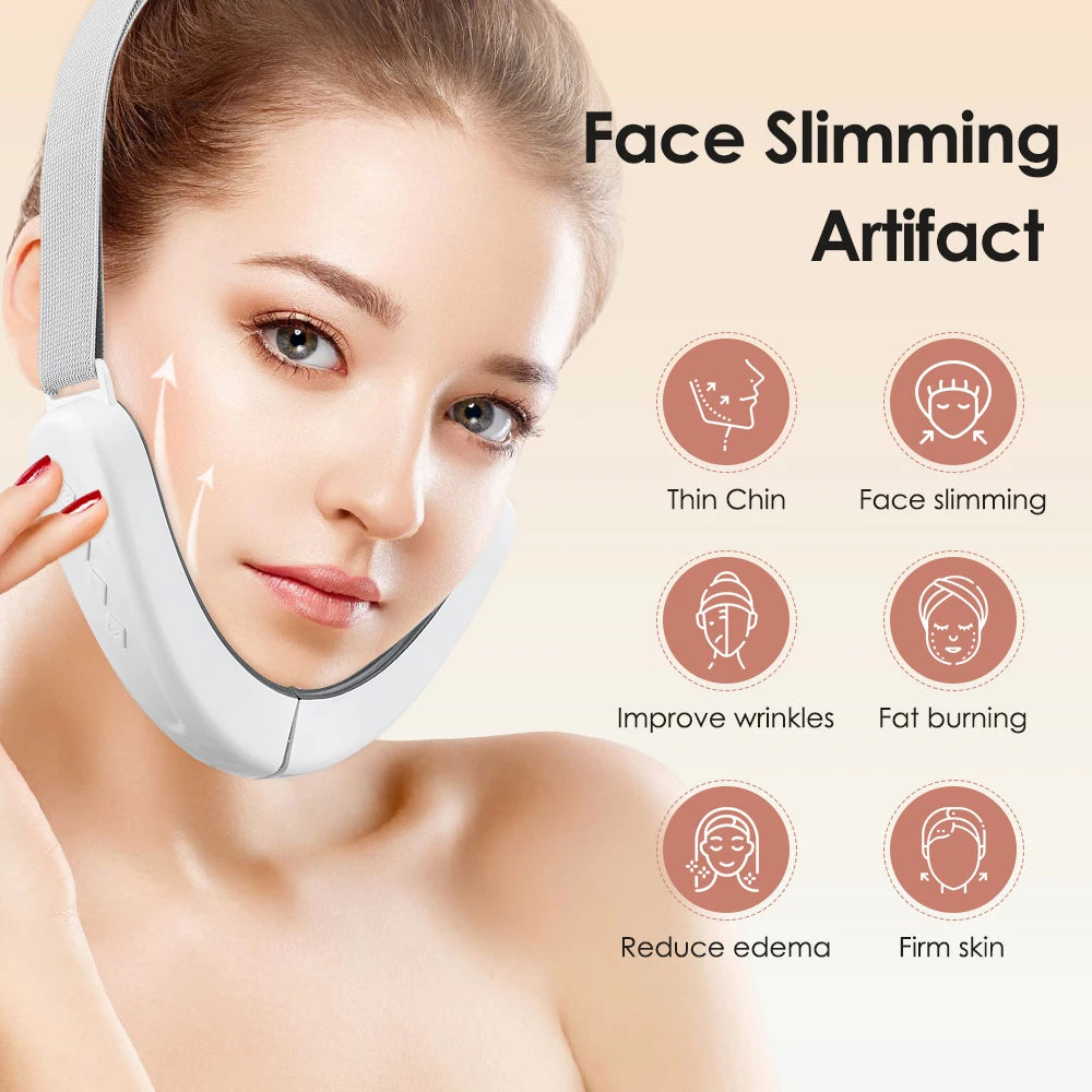 V Line Face Lift Massager Portable Facial Massage Device Rechargeable LED Display Facial Beauty Instrument 5 Modes