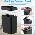 Bathroom Trash Can with Lid,  2 Pack 2.2 Gallon Automatic Touchless Garbage Can, Small Motion Sensor Smart Trash Can, Slim Waterproof Trash Bin for Bedroom, Bathroom, Office, Living Room (Black)