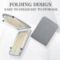 Tabletop Ironing Board,Portable Iron Board with Iron Rest, Foldable Small Ironing Board with Heat Resistant Cover and 100% Cotton Pad, 31.5"X11.8"X7", Grey