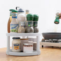 Lazy Susan Organizer, 2 Tier Non Skid Spice Rack Turntable,360 Degree Rotating Seasoning Organizer, 10-Inch Spinning Organizer for Pantry Cabinet, Kitchen, Countertop, Vanity Display Stand